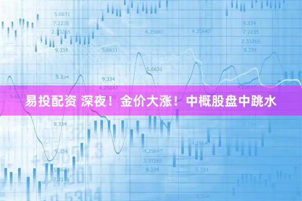 易投配资 深夜！金价大涨！中概股盘中跳水